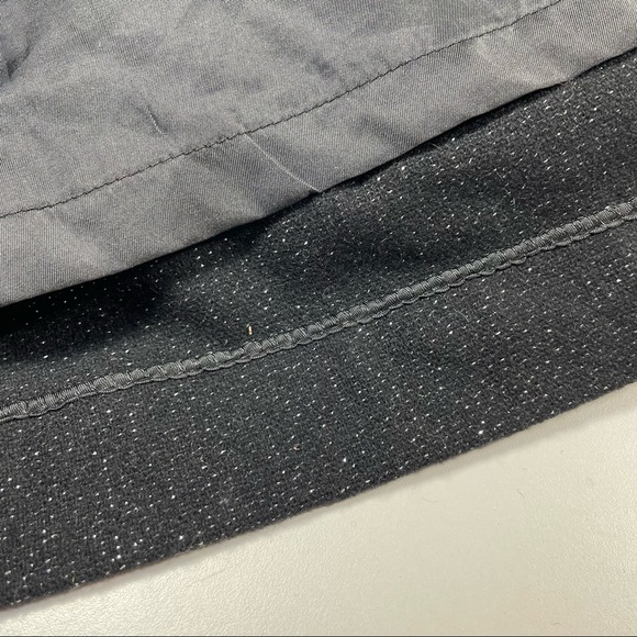 Twelve Couture black silver lurex wool blend 3/4 sleeve ruffle swing coat Size S - Picture 9 of 9